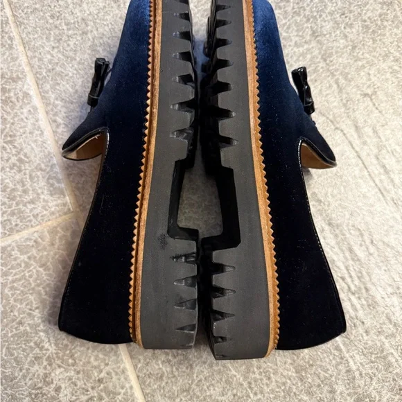 Jon Josef Women's Navy Velvet Loafers - Picture 8 of 8
